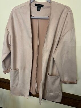 Joan Vass Blush Pink Open-Front Jacket M